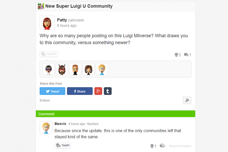 Illustration for article titled Luigi's Miiverse Community Has Become A Shitposter's Paradise In 2016
